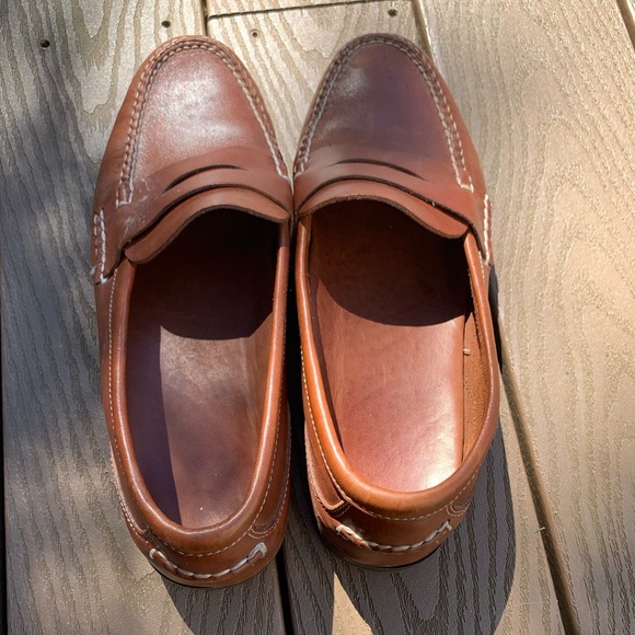 Men’s 10.5 cognac slip on loafers. - Picture 3 of 5